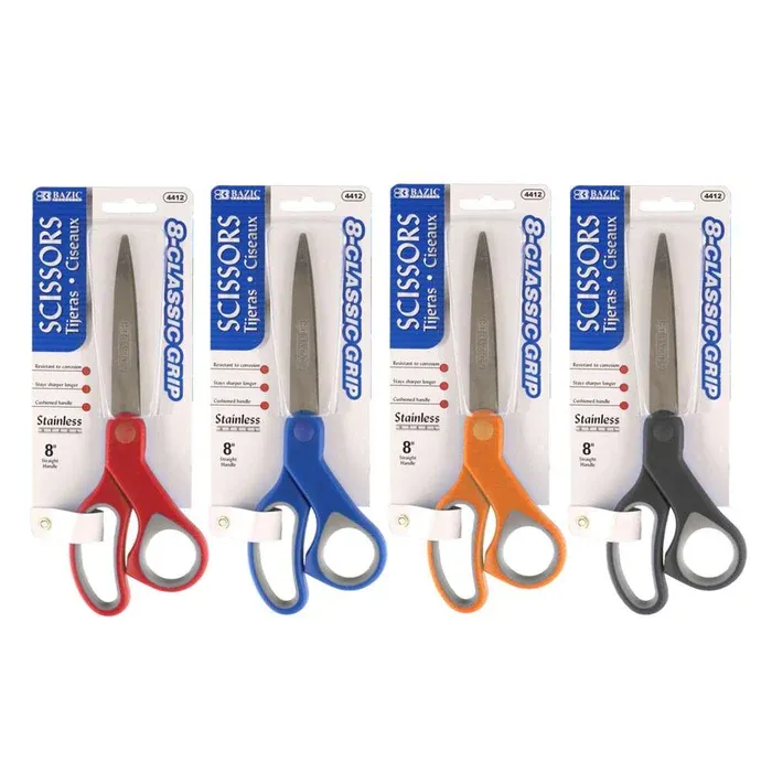 8 in Classic Grip Stainless Steel Scissors