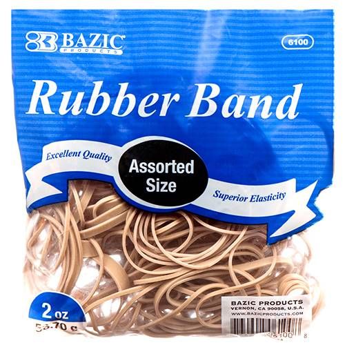 2 Oz./ 56.70 g Assorted Sizes Rubber Bands