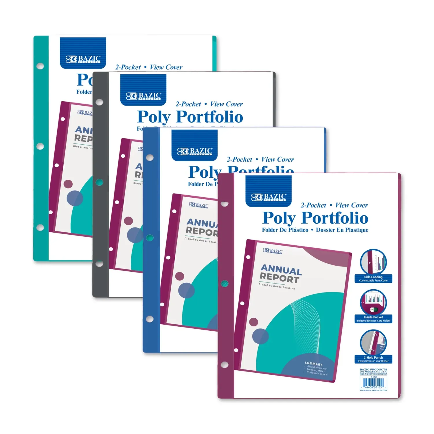 Poly 2-Pocket Folder, Side-Load View Cover