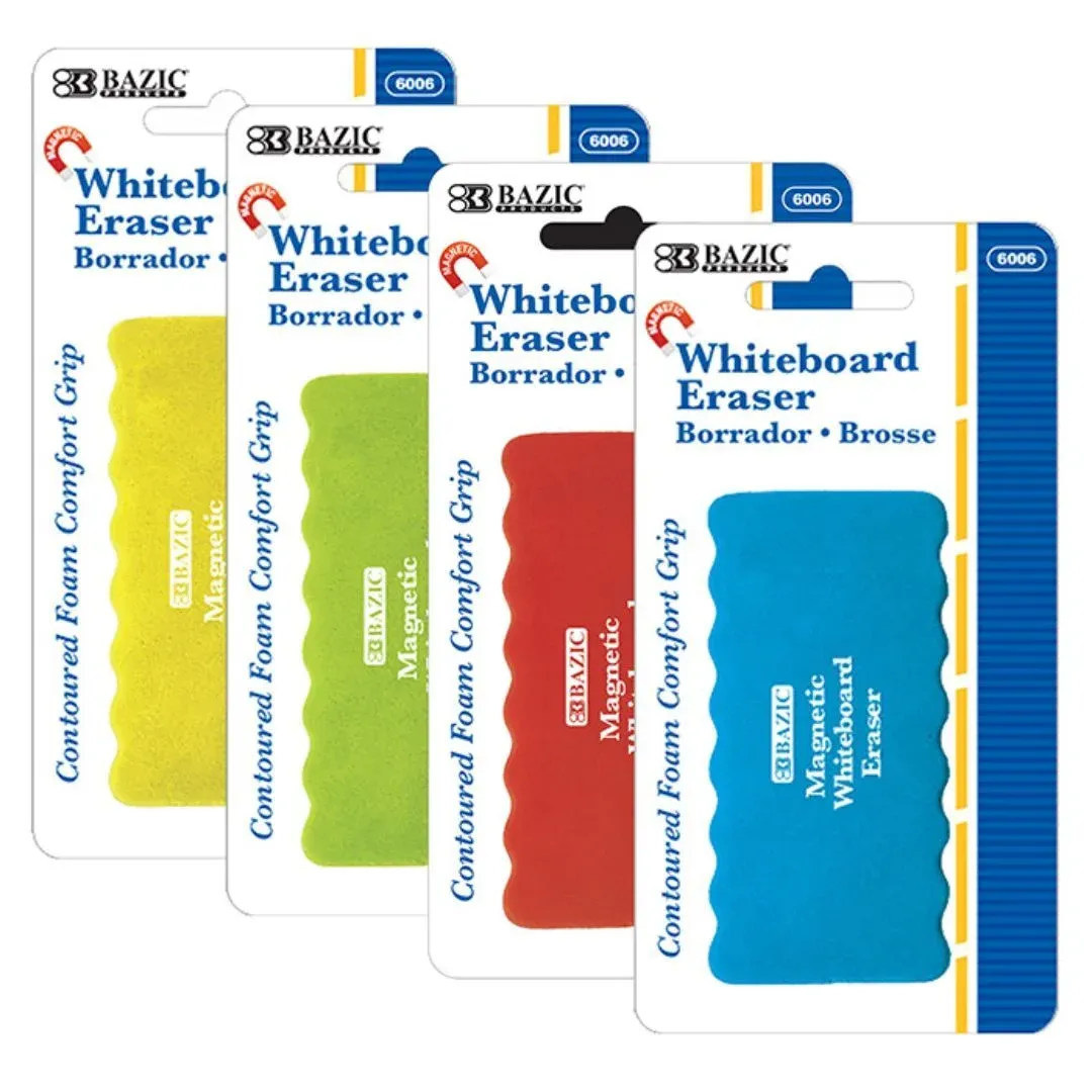Magnetic Whiteboard Eraser with Foam Comfort Grip