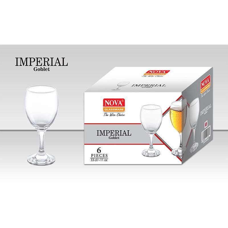 6PK IMPERIAL 11OZ GOBLET WINE GLASS SET