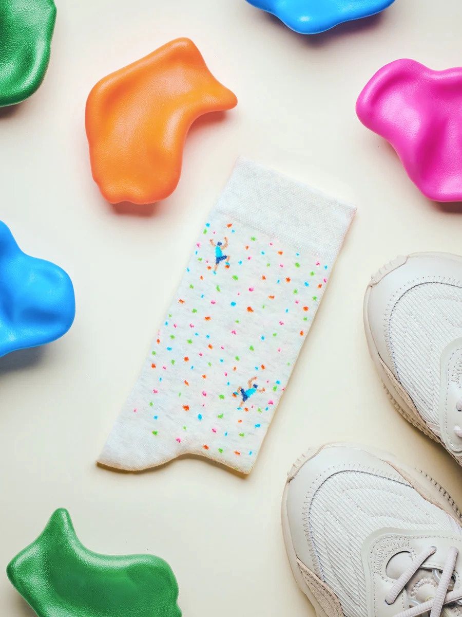 The Wall Climbing Socks, Colour: White, Size: UK 3 - 6