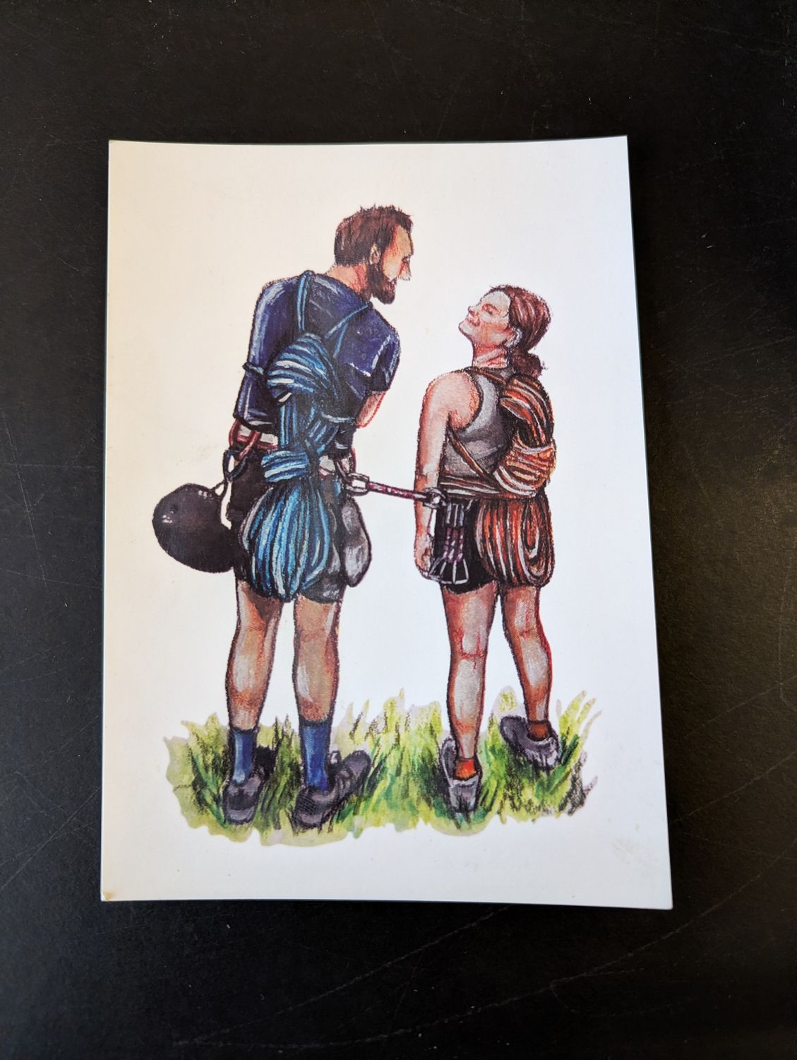 Lizzy Quickdraws Climbing Postcards, Design: Climbing Couple