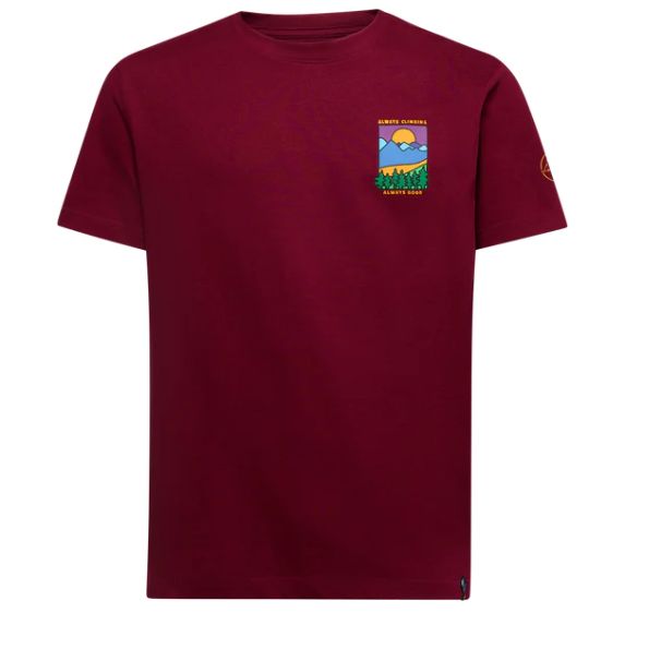 La Sportiva Always Climbing T-Shirt M, Colour: Redwood, Size: Small