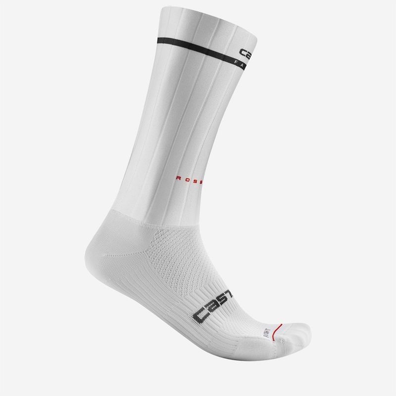 Castelli Fast Feet 2 Sock, Color: White, Size: S/M