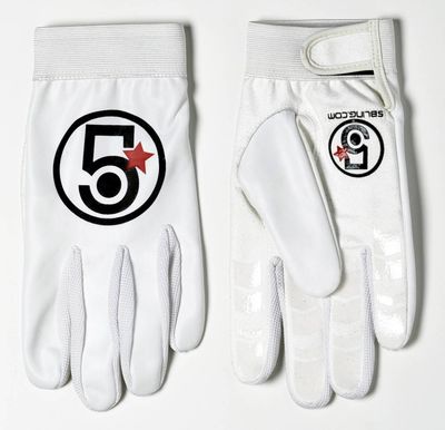 5Bling Track Glove White
