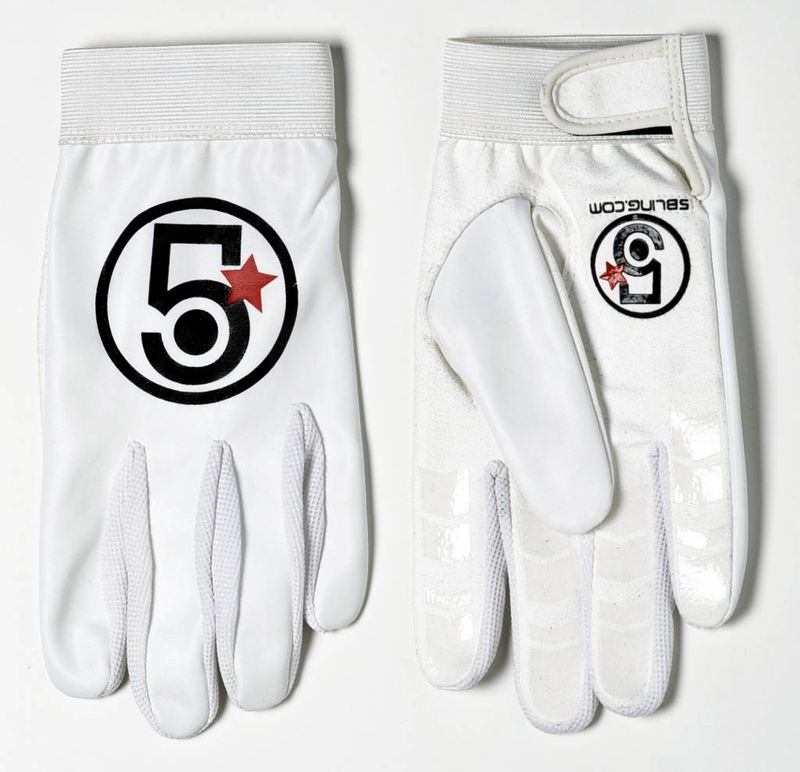 5Bling Track Glove White
