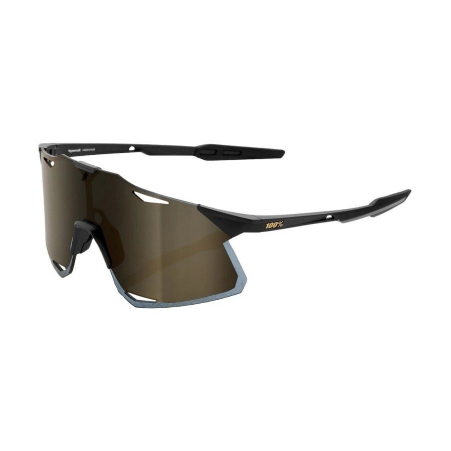 100 Percent SP20 Sunglass- HYPERCRAFT Matte Black - Soft Gold Mirror Lens