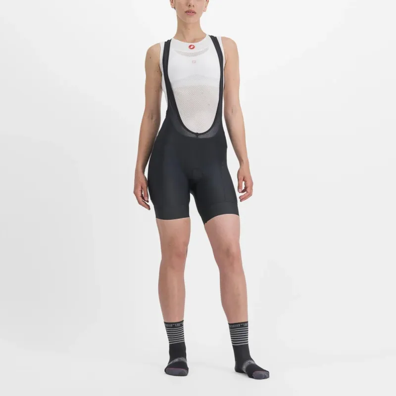 Castelli Women&#39;s Prima Bibshort Black/Hibiscus 