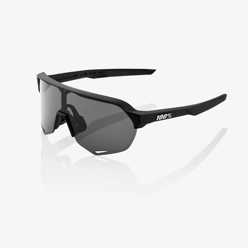 100 Percent S2 Sunglass  Soft Tact Black Smoke Lens