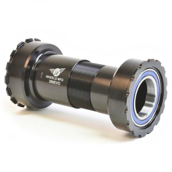 Wheels Manufacturing Bottom Bracket, 386EVO, ABEC-3  24mm Cranks, Black