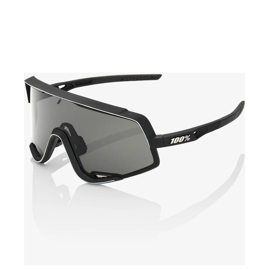 100 Percent Glendale Sunglass - Soft Tact Black -Smoke Lens