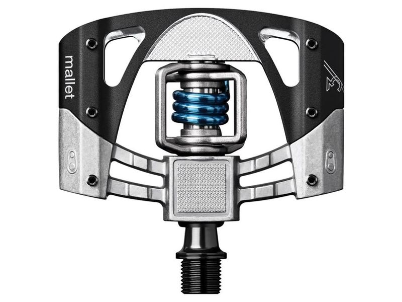 Crank Brothers Mallet 3 Pedal Raw &amp; Black / Light Blue Spring