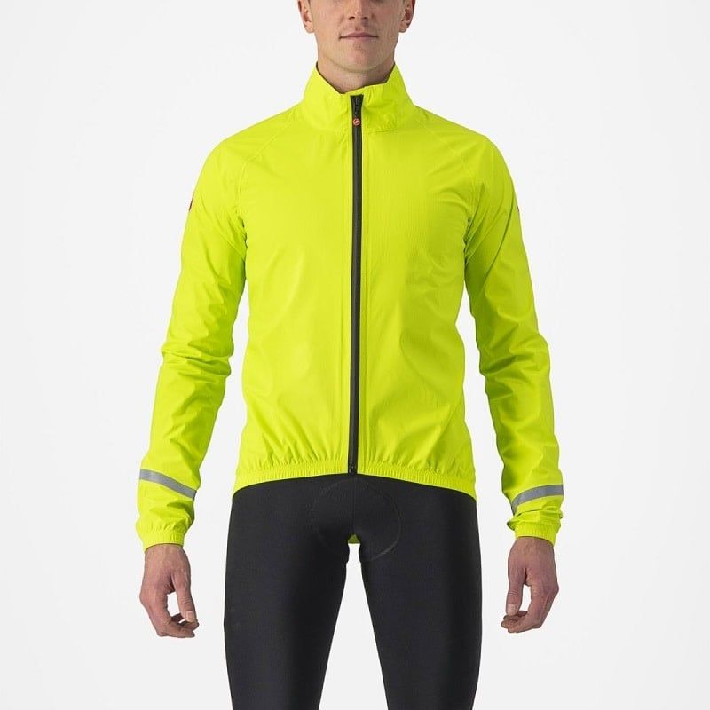 Castelli Emergency 2 Rain Jacket, Color: Electric Lime, Size: XL