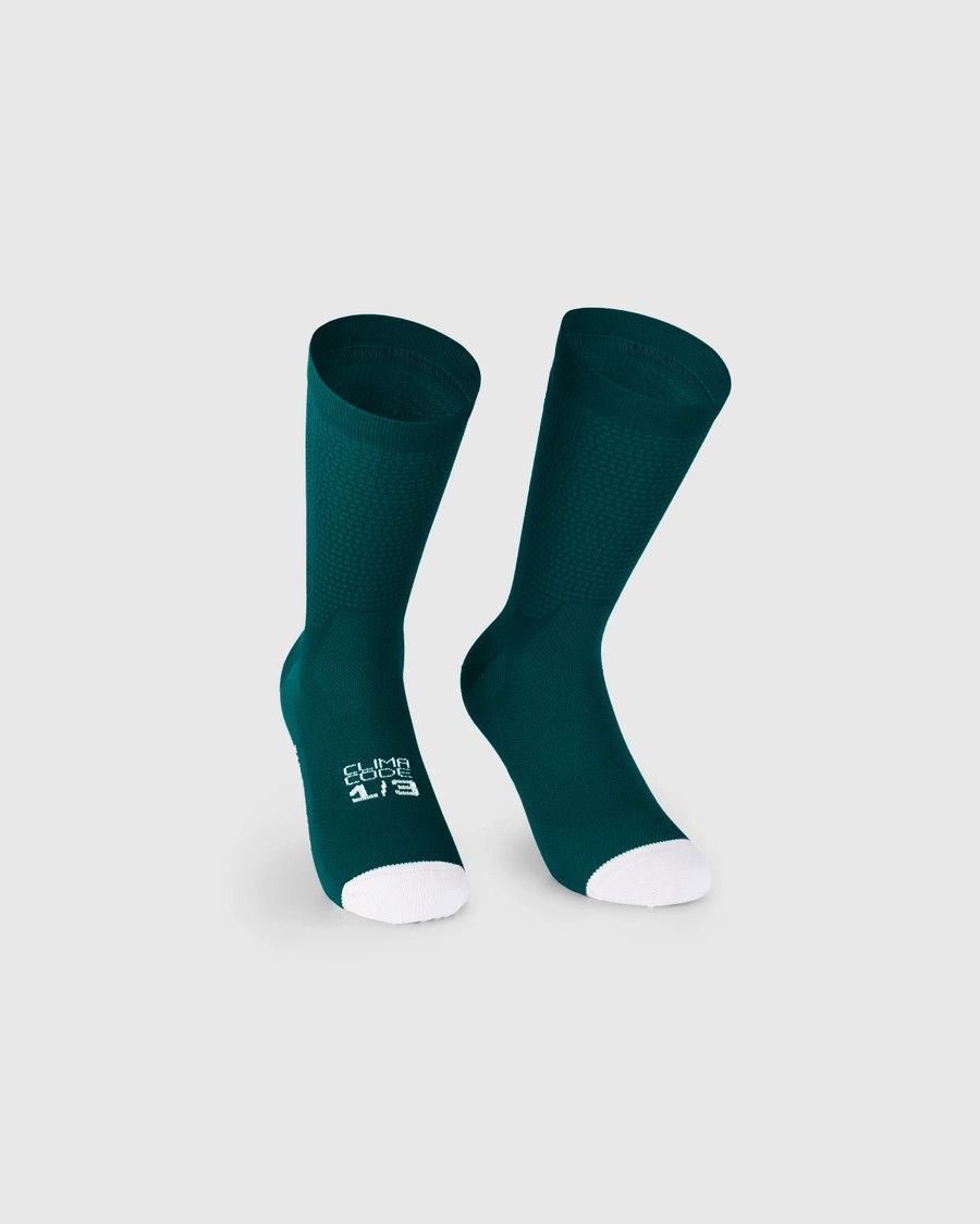 Assos Endurance Socks S11, Color: Foundation Green, Size: II (43-46)