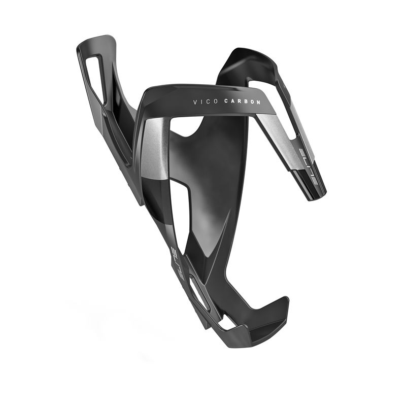 Elite Vico Carbon Water Bottle Cage - Matte Black, Color: Black Graphic
