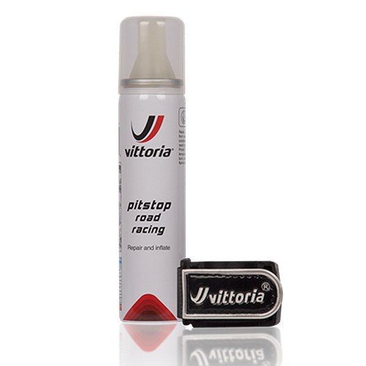 Vittoria Pit Stop Puncture Repair Spray - Road Racing - 75ml + Strap