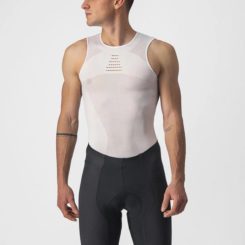 Castelli Core Seamless Base Layer, Color: White, Size: L/XL
