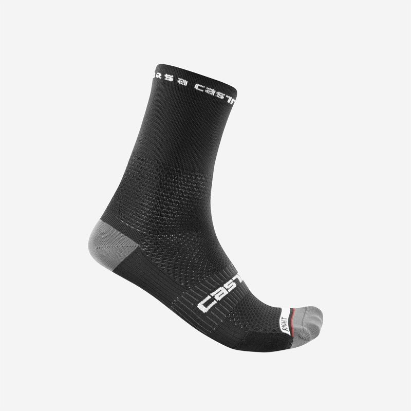 Castelli Ross Corsa Pro 15 Sock, Color: Black, Size: L/XL