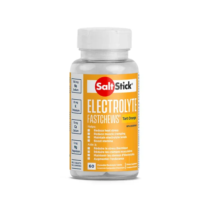 SaltStick Electrolyte FastChews 60 Tablets, Color: Tart Orange