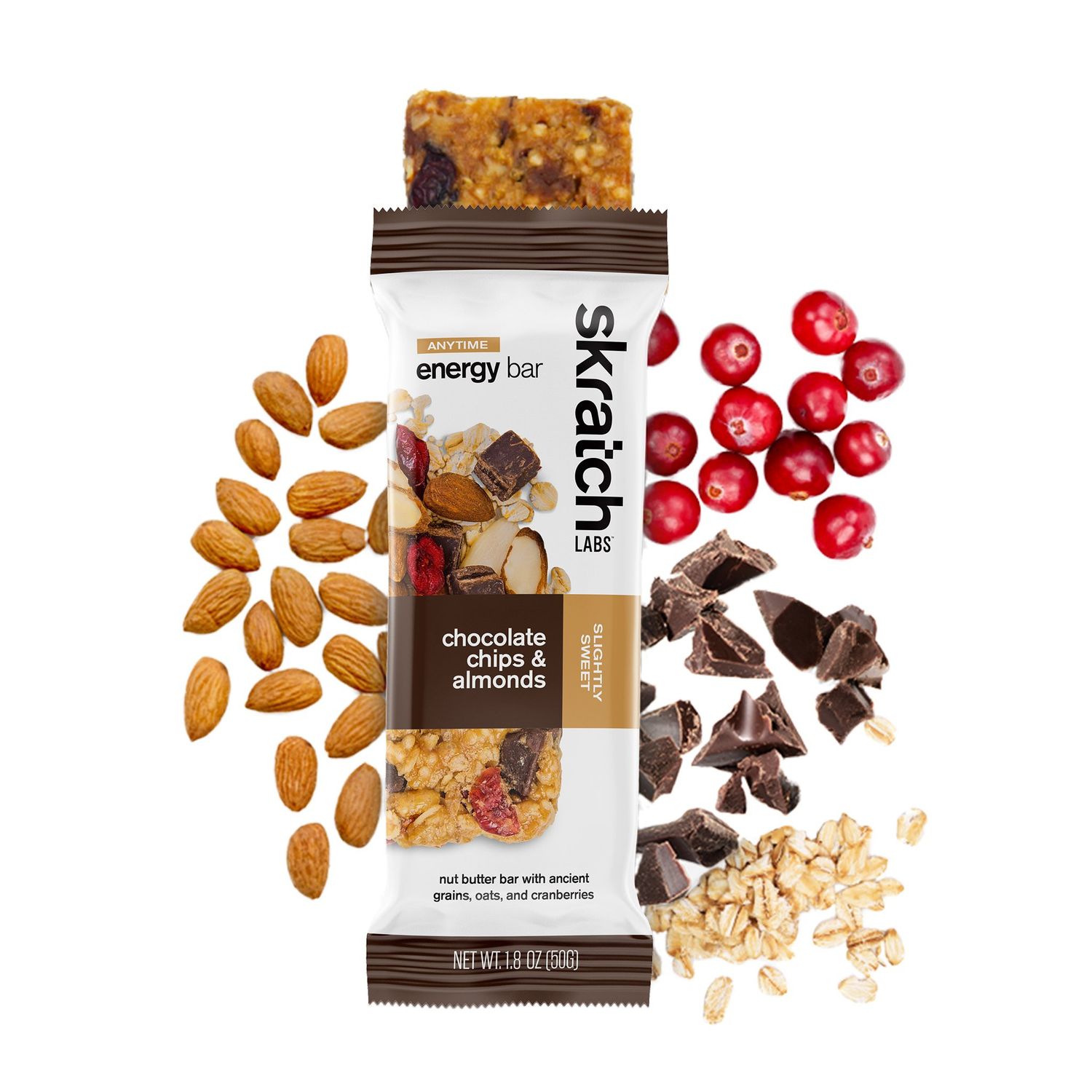 Skratch Labs Energy Bar, Size: Chocolate Chip and Almond