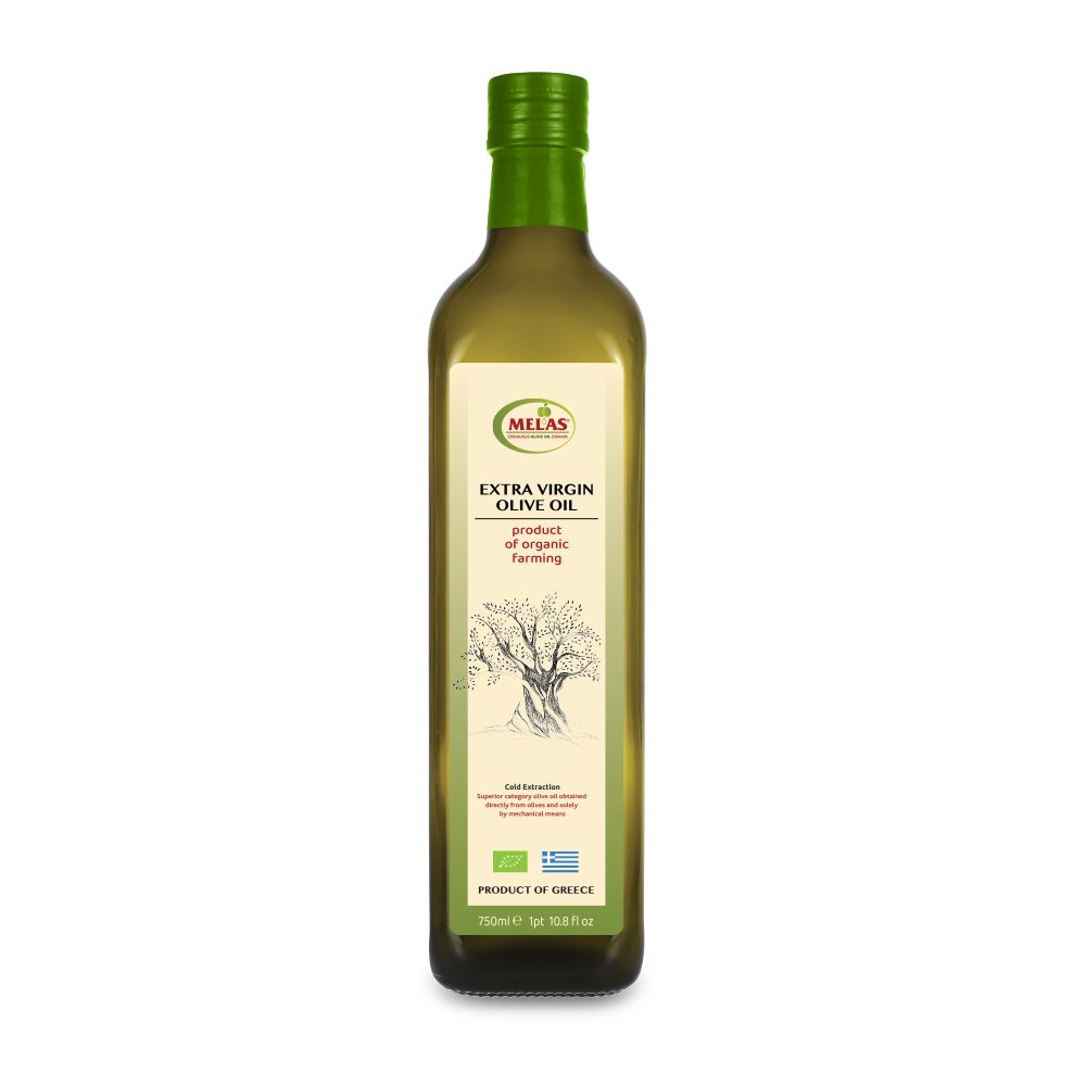 Melas Epidaurus Olive Oil Domain Organic Extra Virgin Olive Oil = Case, Size: 750ml x 12