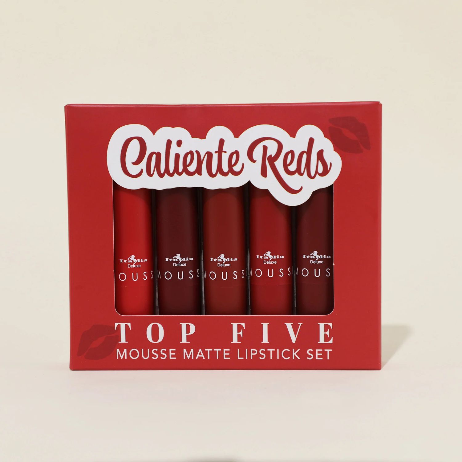 Top Five Mousse Matte Lipstick Set-Caliente Reds   191 #2 ITALIA