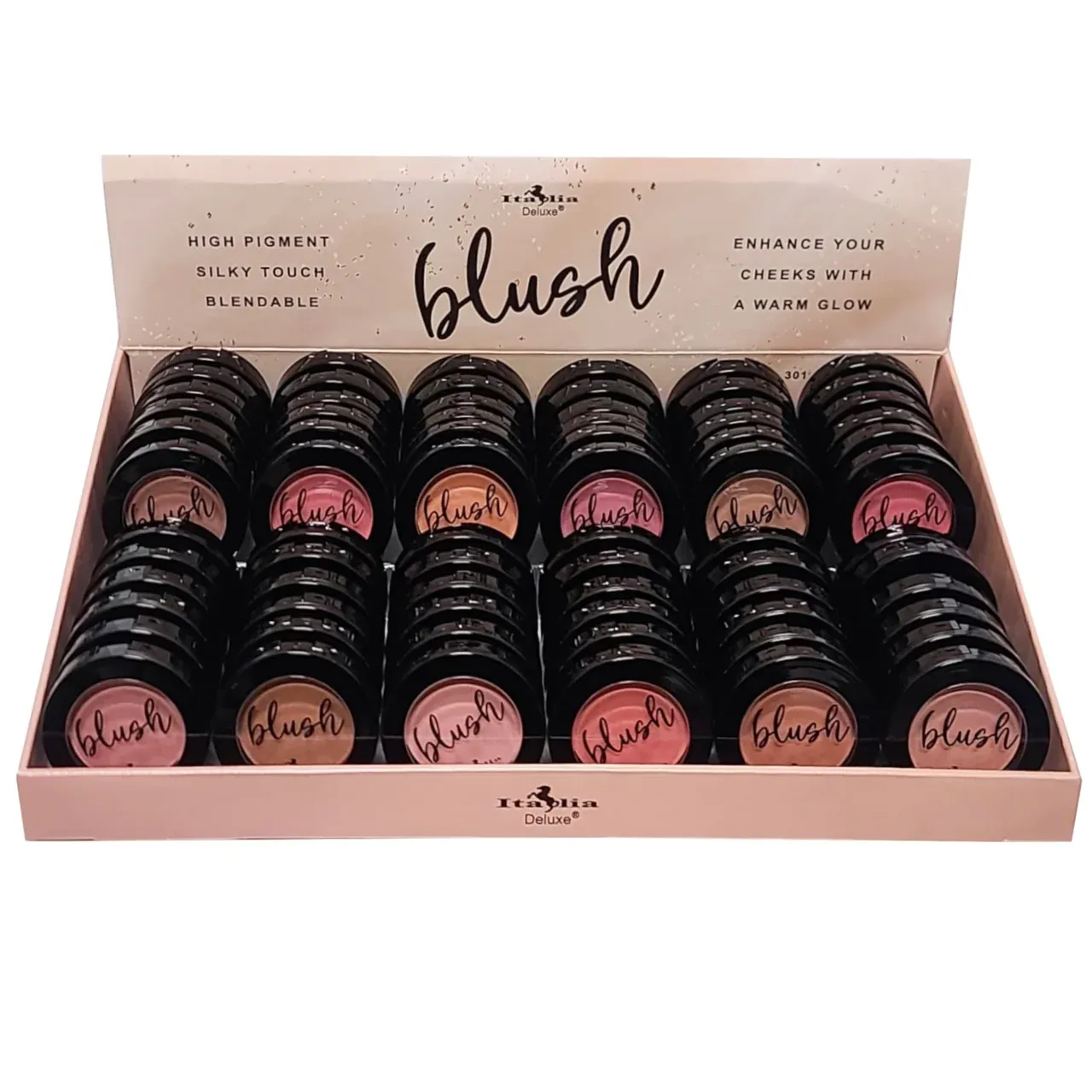 Italia Deluxe Powder Blush 12 Colors Assorted (72 units) 301