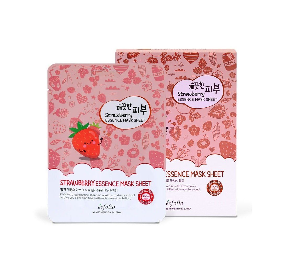 Strawberry Essence  Mask Sheet   10pc. esfollio