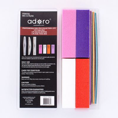 8pc Professional nail file  ADORO