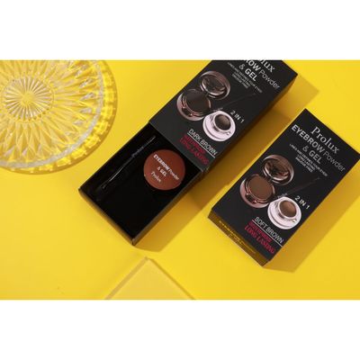 POWDER EYEBROW MAKEUP - BEST EYEBROW GEL-dark brown1pc