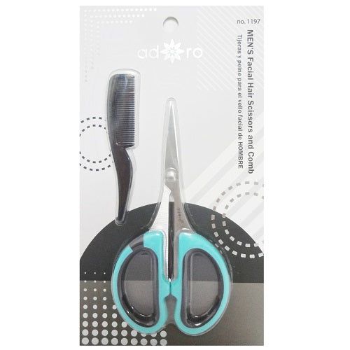 2pc Mustach scissor &amp; Comb 1197 ADORO 1dz
