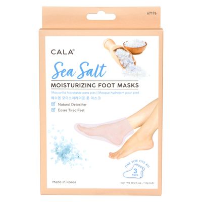 Sea salt moisturizing foot mask 67176  3 PAIR  CALA