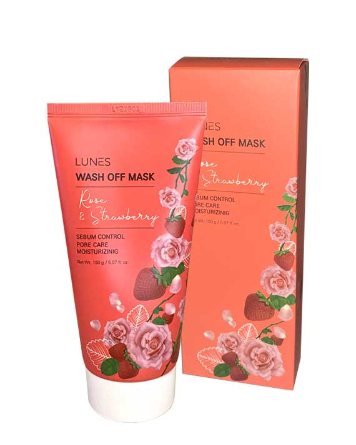 Wash Off Mask  Rose &amp; Strawberry LUNES