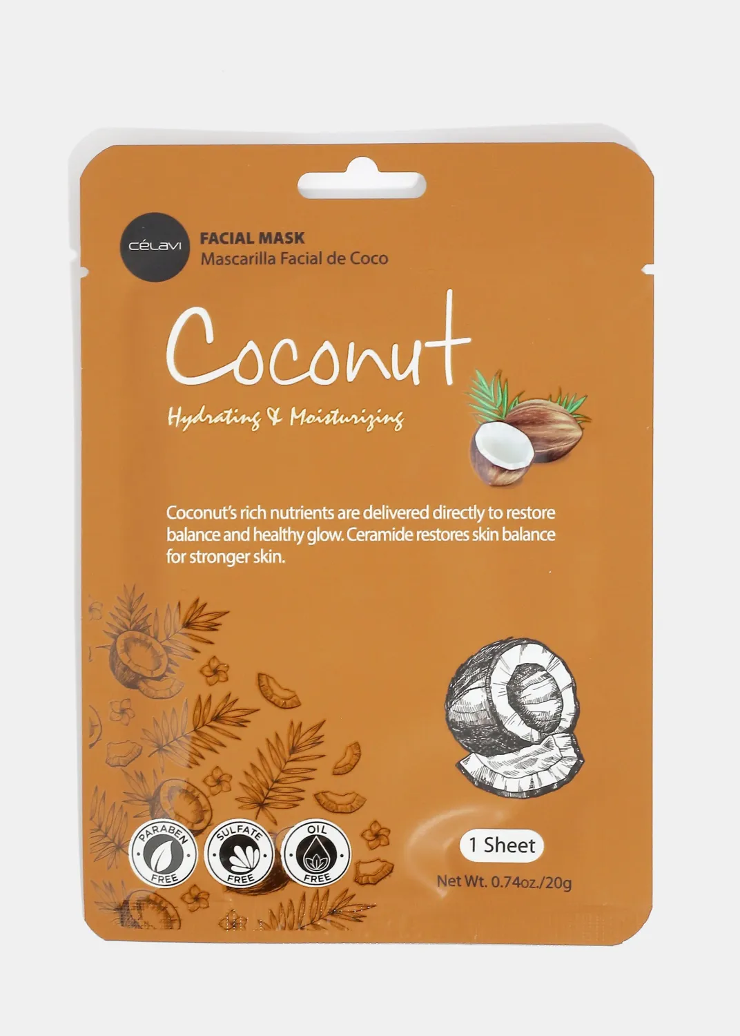 Facial Mask coconut Celavi. 2dz