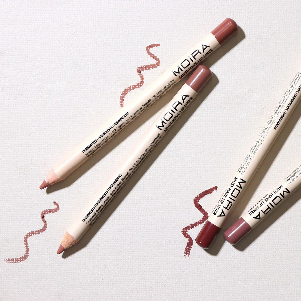Must-Have Lip Liner -MHLSET- (12pcs each, 12colors ,4pc pencil sharpner, including testers)  Moira