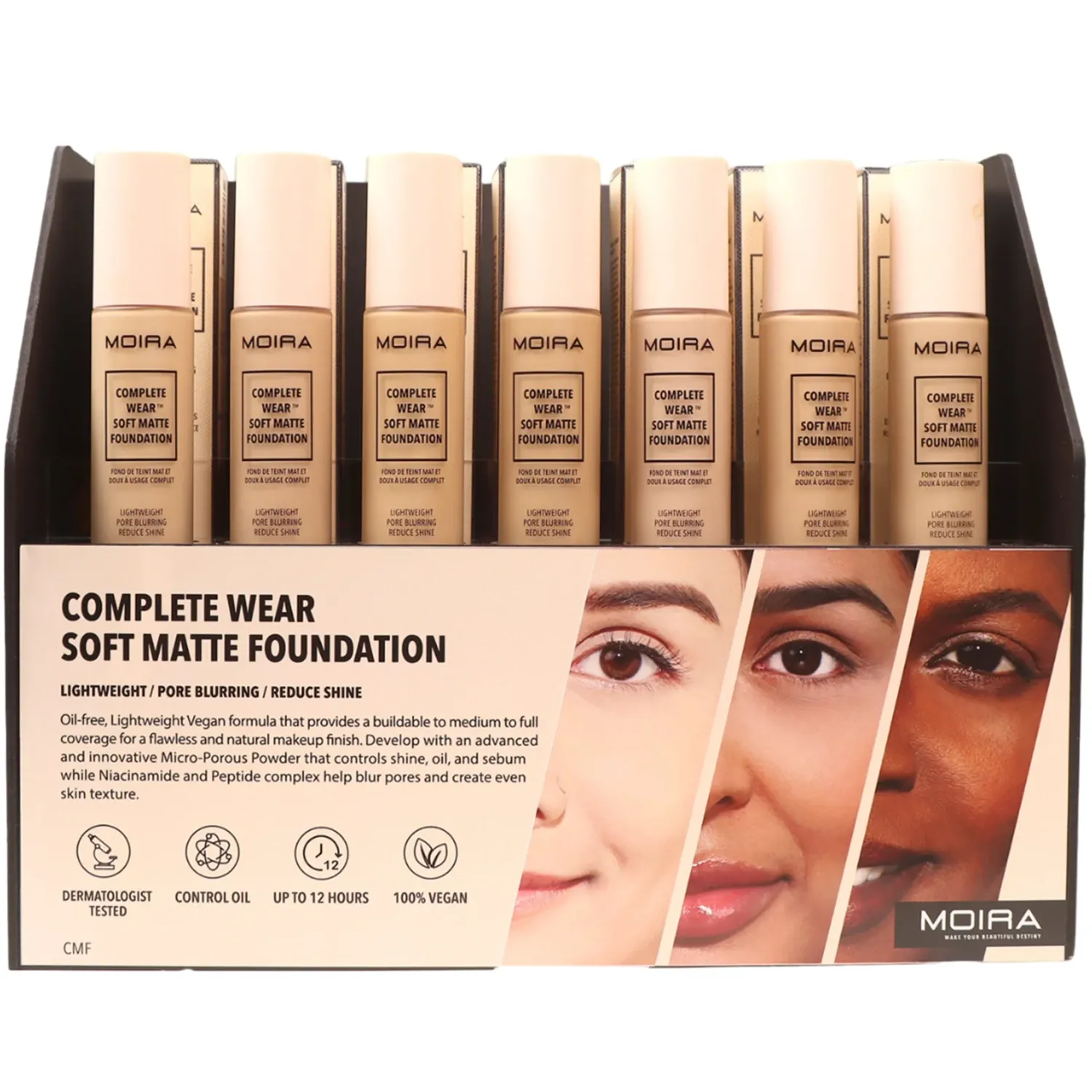 Complete Wear Soft Matte Foundation -CMFSET- (21shades 6pc each including testers)  Moira