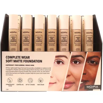 Complete Wear Soft Matte Foundation -CMFSET- (21shades 6pc each including testers)  Moira
