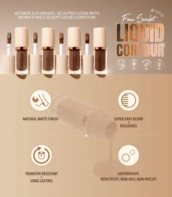 Face sculpt Liquid Contour -FLCSET-  (4 shades 6pcs each  including testers)  Moira