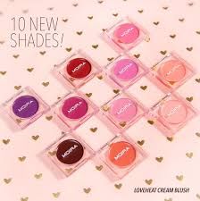 Loveheat Cream Blush -CRBSET-  (10colors 6pcs each  including testers)  Moira