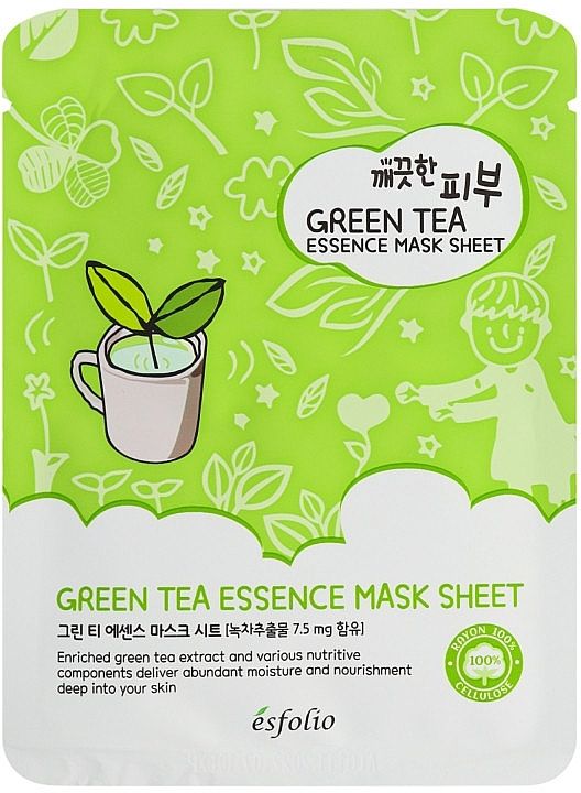 Green Tea Essence Mask esfolio 10pc