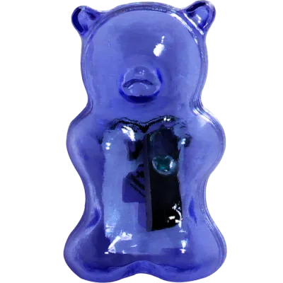 Teddy Bear Shape Pencil Sharpener in Blue   Kimchi Chic Beauty