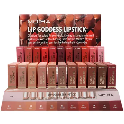 Goddess Lipstick -GDLSET-  (22 colors,3pc each, No Tester)  Moira