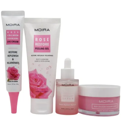 Rose Collagen Skincare Assorted -ROSESET-  (4 items 6pc each including testers). Moira