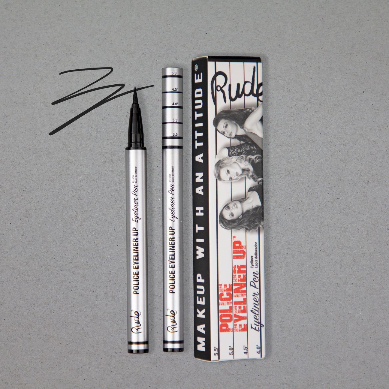 Police eyeliner up bail bond RUDE black