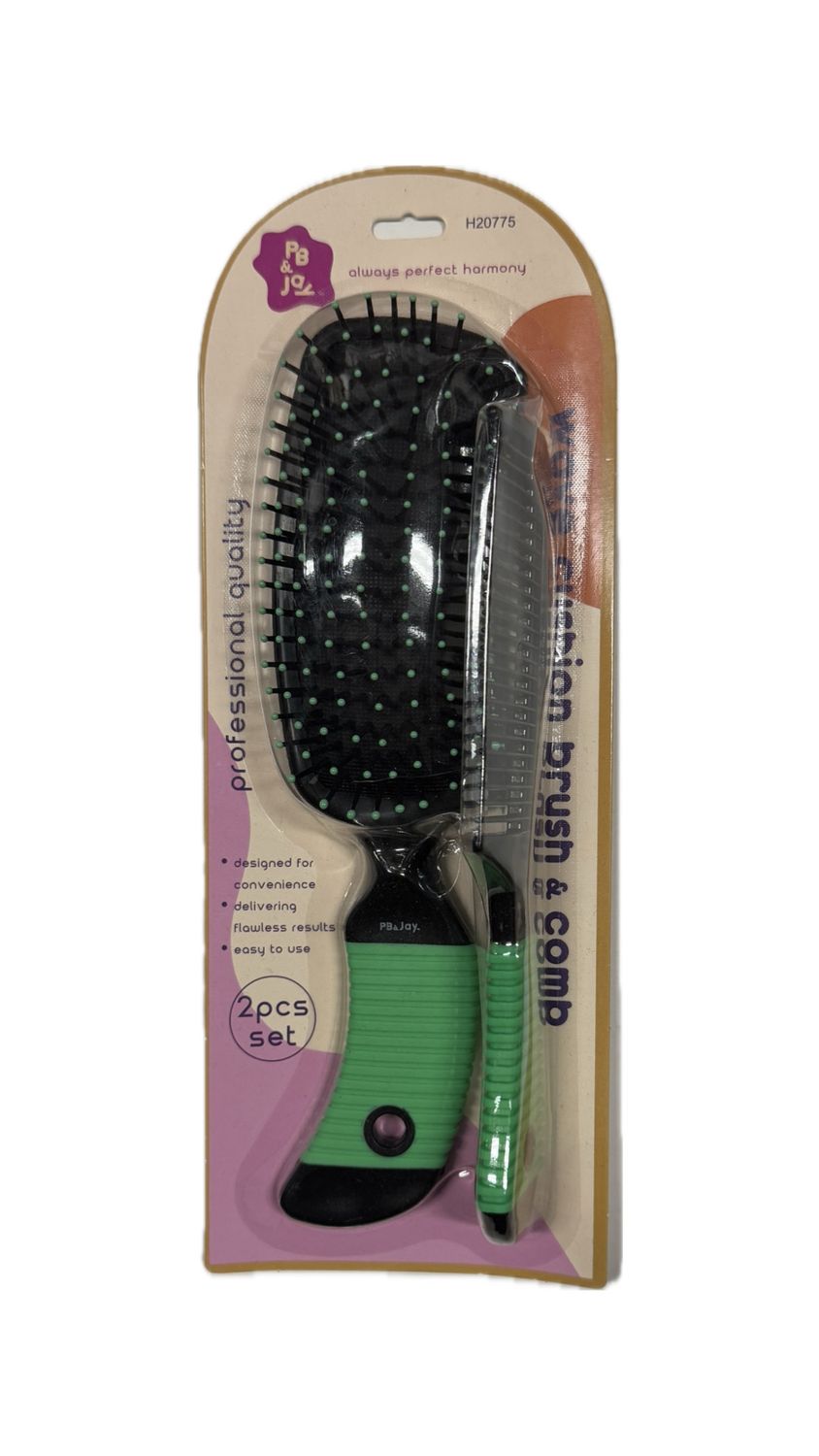 2pc Wave cushion brush&amp;comb  H20775- 6pc PB&amp;JAY