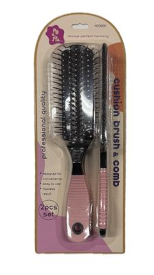 2pc Cushion brush&amp;comb H20805-6pc PB&amp;JAY
