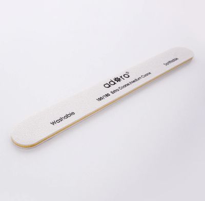 2 way straight white emery board grit 100/180 ADORO  (50pc)