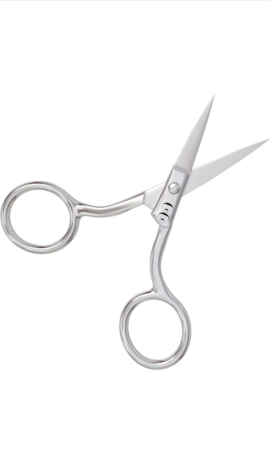 3 1/2&quot; scissor silver KRYSTAL