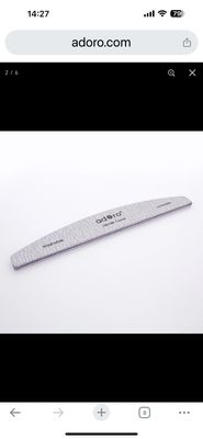 Half moon nail file zebra grit 180/180 ADORO